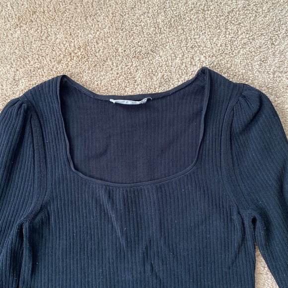 Everlane ribbed black top - Picture 3 of 5